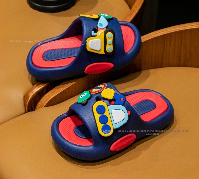 Űrhajós aranyos rajzfilm gyerek papucs fiúknak és lányoknak nyári beltéri otthoni használatra csúszásgátló közepes és nagy méretű gyerek baba papucsok