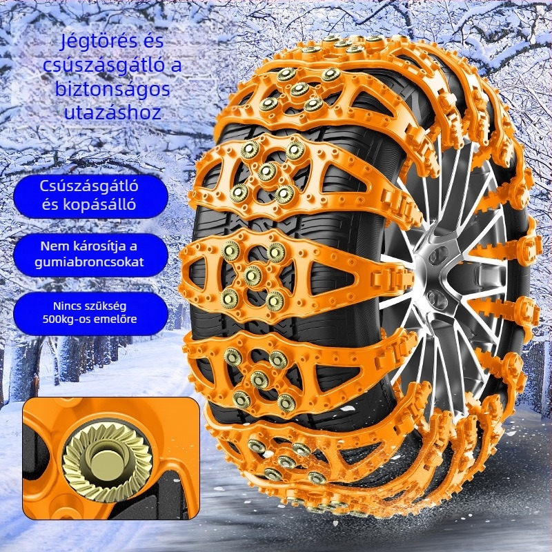 Halszálka autó gumiabroncs csúszásgátló lánc univerzális autó terepjáró univerzális automatikus meghúzás cseppszállítás