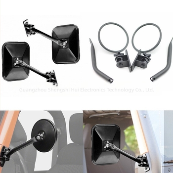 Alkalmas Wrangler JK módosított tartozékaihoz, hegyi tükör, RR tükör, visszapillantó tükör, A-oszlopos tükör