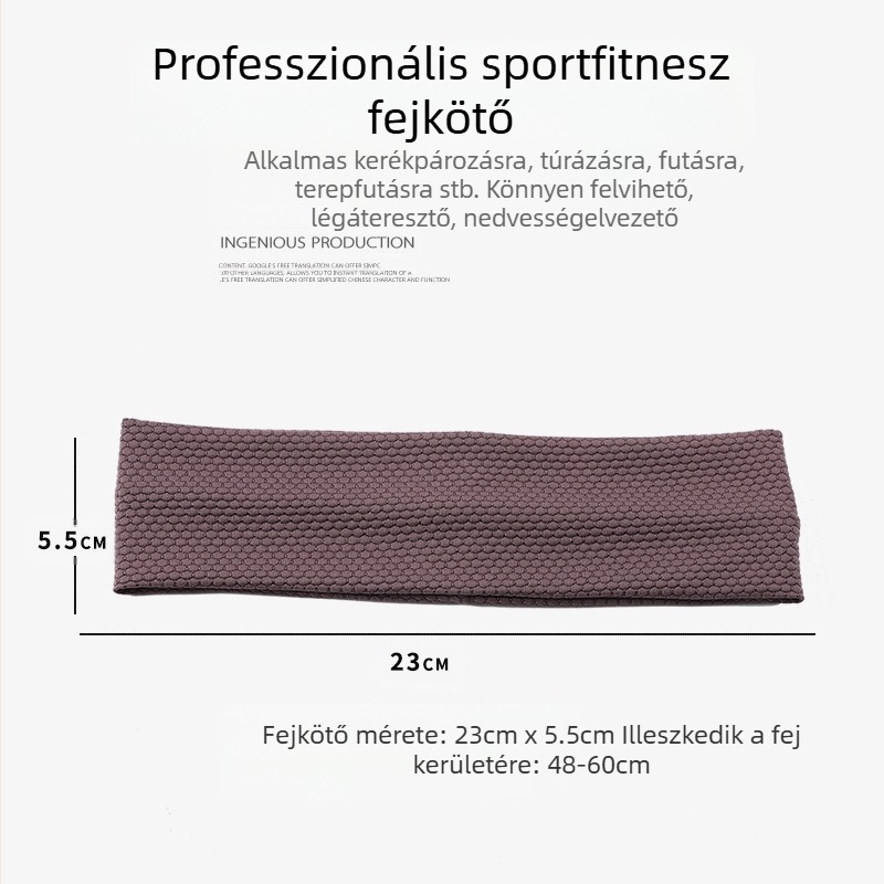 Új stílusú vékony sport hajpánt női szabadtéri hegymászáshoz futás tenisz háló jóga fitnesz lélegző izzadságelnyelő fejkendő férfiaknak