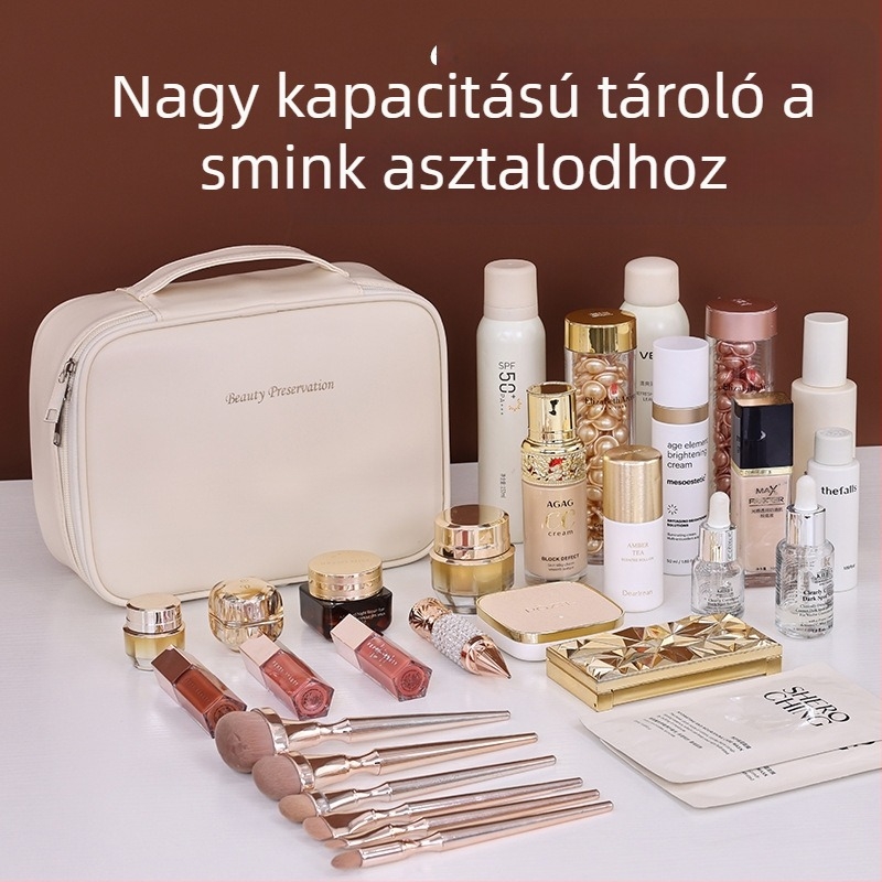 Határokon átnyúló, népszerű, hordozható, levehető, multifunkcionális kozmetikai táska, nagy kapacitású, vízálló utazó kozmetikai piperecikkek tárolótáskája