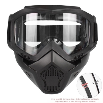 Zlang taktikai maszk kültéri lovaglás sífutás védőszemüveg maszk lencse 3 mm kültéri CS védőfelszerelés