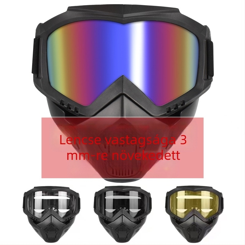 Zlang taktikai maszk kültéri lovaglás sífutás védőszemüveg maszk lencse 3 mm kültéri CS védőfelszerelés