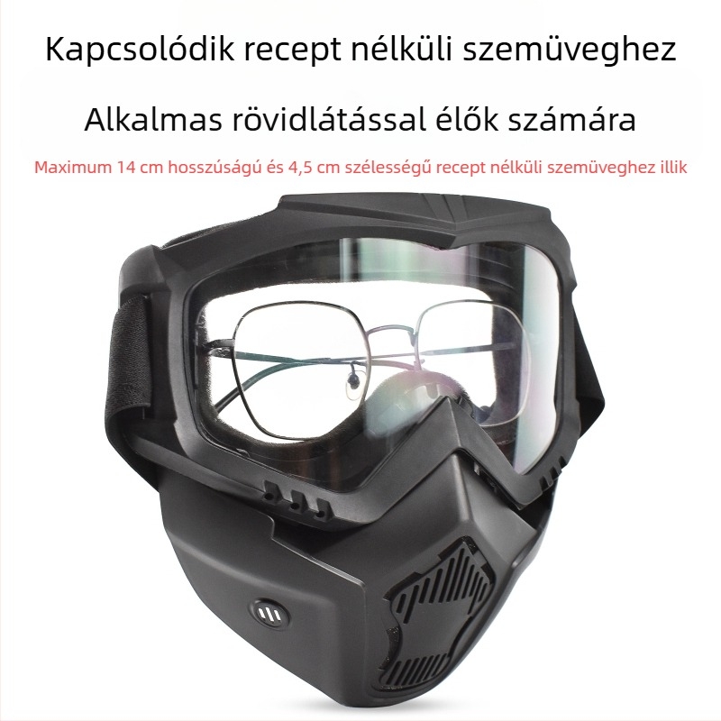 Zlang taktikai maszk kültéri lovaglás sífutás védőszemüveg maszk lencse 3 mm kültéri CS védőfelszerelés