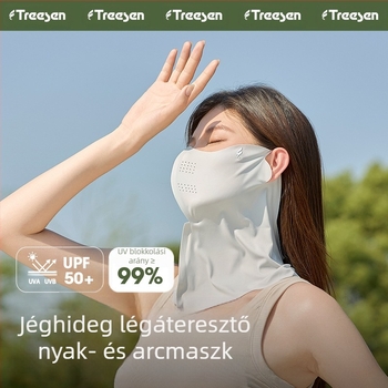 Yansen napvédő maszk, teljes arcra, nyakra szerelhető, hátsó napvédő maszk, jég selyem, 5D sztereó napvédő maszk, UV-szűrő, kerékpározáshoz