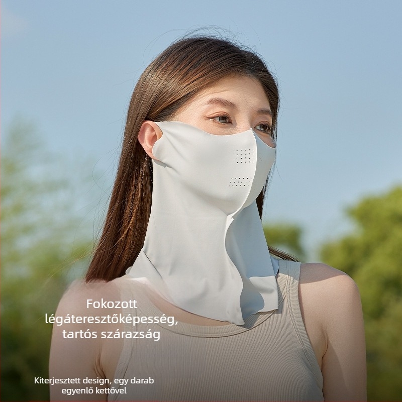 Yansen napvédő maszk, teljes arcra, nyakra szerelhető, hátsó napvédő maszk, jég selyem, 5D sztereó napvédő maszk, UV-szűrő, kerékpározáshoz