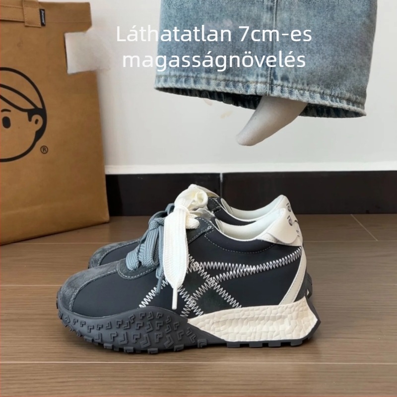 Kis méretű 3233 balettcipők női belső magasságú, megnövelt Forrest Gump cipők, kis méretű, vastag talpú, lélegző, hétköznapi sportcipők női