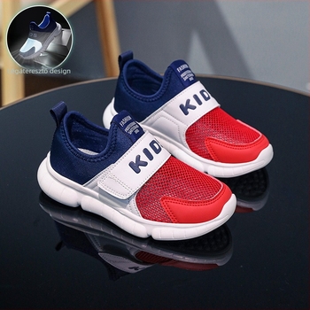 Fiúcipők, Gyermek lusta cipők, Nyári új, lélegző hálós sportcipők, Lányka hálós cipők, Közepes és Nagy méretű gyermek bebújós cipők