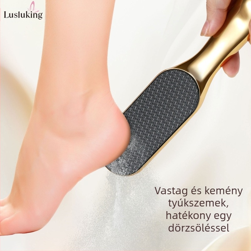 Népszerű, hosszú nyelű nanoüveg talpreszelő, manikűr- és talpcsiszoló eszköz az elhalt hámsejtek és bőrkeményedések eltávolítására, nanoüveg talpreszelő műtermék