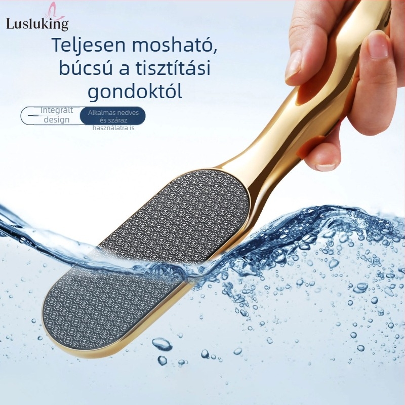 Népszerű, hosszú nyelű nanoüveg talpreszelő, manikűr- és talpcsiszoló eszköz az elhalt hámsejtek és bőrkeményedések eltávolítására, nanoüveg talpreszelő műtermék