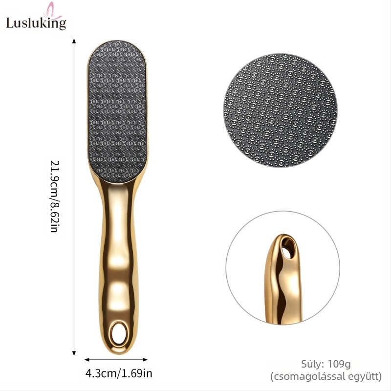 Népszerű, hosszú nyelű nanoüveg talpreszelő, manikűr- és talpcsiszoló eszköz az elhalt hámsejtek és bőrkeményedések eltávolítására, nanoüveg talpreszelő műtermék