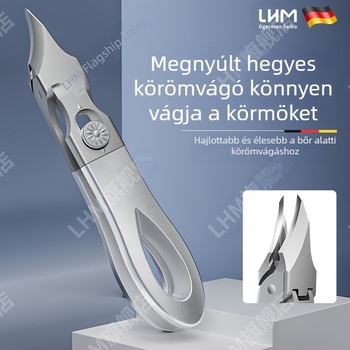 Új, csúcskategóriás körömvágó, körömhorony-fogó, fröccsenésgátló, nagy nyílás, vastag és kemény körmök vágása fiataloknak, kompakt manikűreszköz