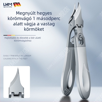 Új, csúcskategóriás körömvágó, körömhorony-fogó, fröccsenésgátló, nagy nyílás, vastag és kemény körmök vágása fiataloknak, kompakt manikűreszköz