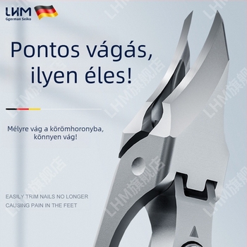 Új, csúcskategóriás körömvágó, körömhorony-fogó, fröccsenésgátló, nagy nyílás, vastag és kemény körmök vágása fiataloknak, kompakt manikűreszköz