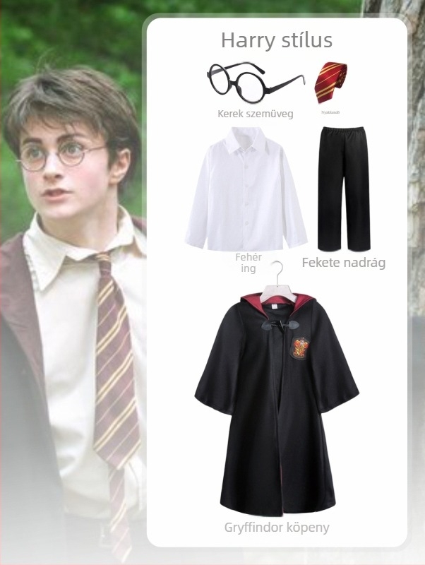 Halloween gyerek jelmezek Harry Potter varázspálca Cos jelmez varázsló japán verzió köpeny előadóművész jelmez