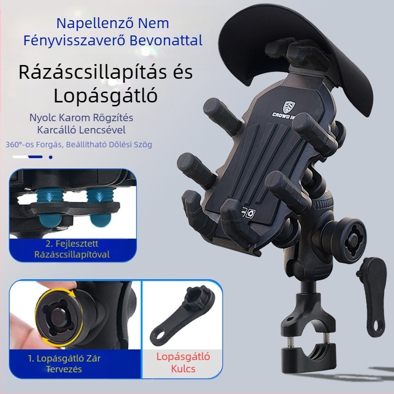 H5X motorkerékpár mobiltelefon-tartó lengéscsillapítás lopásgátló No. 9 elektromos járműszállítás