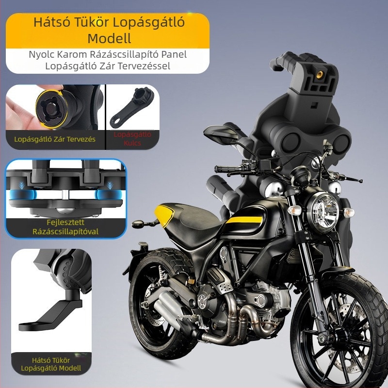 H5X motorkerékpár mobiltelefon-tartó lengéscsillapítás lopásgátló No. 9 elektromos járműszállítás