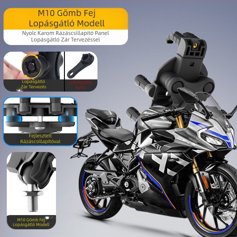 H5X motorkerékpár mobiltelefon-tartó lengéscsillapítás lopásgátló No. 9 elektromos járműszállítás