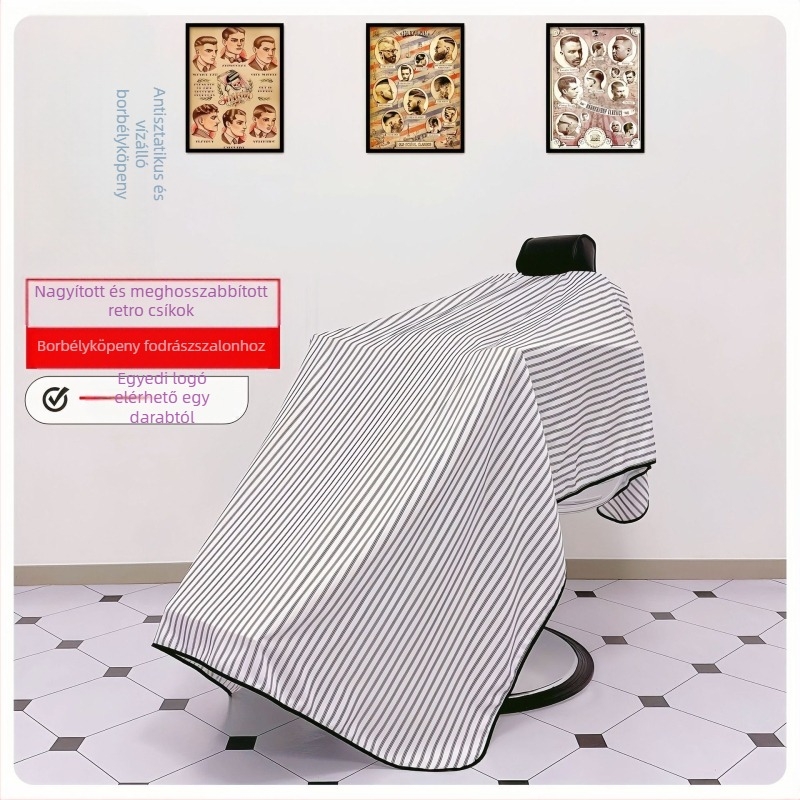 2 m-es extra nagy fodrászsál, extra nagy antisztatikus, vízálló, nem ragad hajra, nagy méret, kifejezetten körmökhöz készült