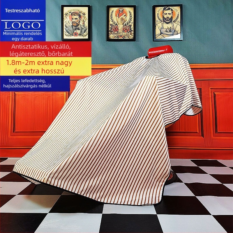 2 m-es extra nagy fodrászsál, extra nagy antisztatikus, vízálló, nem ragad hajra, nagy méret, kifejezetten körmökhöz készült