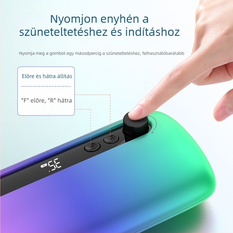 Határokon átnyúló intelligens képernyőkijelzős körömlakkoló toll körömlakkoló hordozható külső akkumulátor fokozatmentes sebességű körömlakkoló készlet