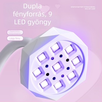 Asztali energiatárolós körömlakk Lotus lámpa intelligens érzékelővel, kijelzővel, UV-kötő lámpával, gyorsan száradó körömsütő lámpával