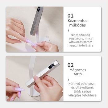 Manikűr harmadik generációs, továbbfejlesztett egyszavas lámpa kijelzővel, hordozható energiatároló fototerápiás lámpa, kétsebességes kapcsolós kézi lámpa