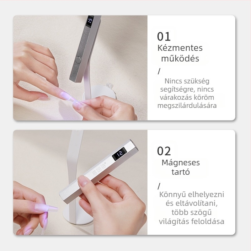 Manikűr harmadik generációs, továbbfejlesztett egyszavas lámpa kijelzővel, hordozható energiatároló fototerápiás lámpa, kétsebességes kapcsolós kézi lámpa