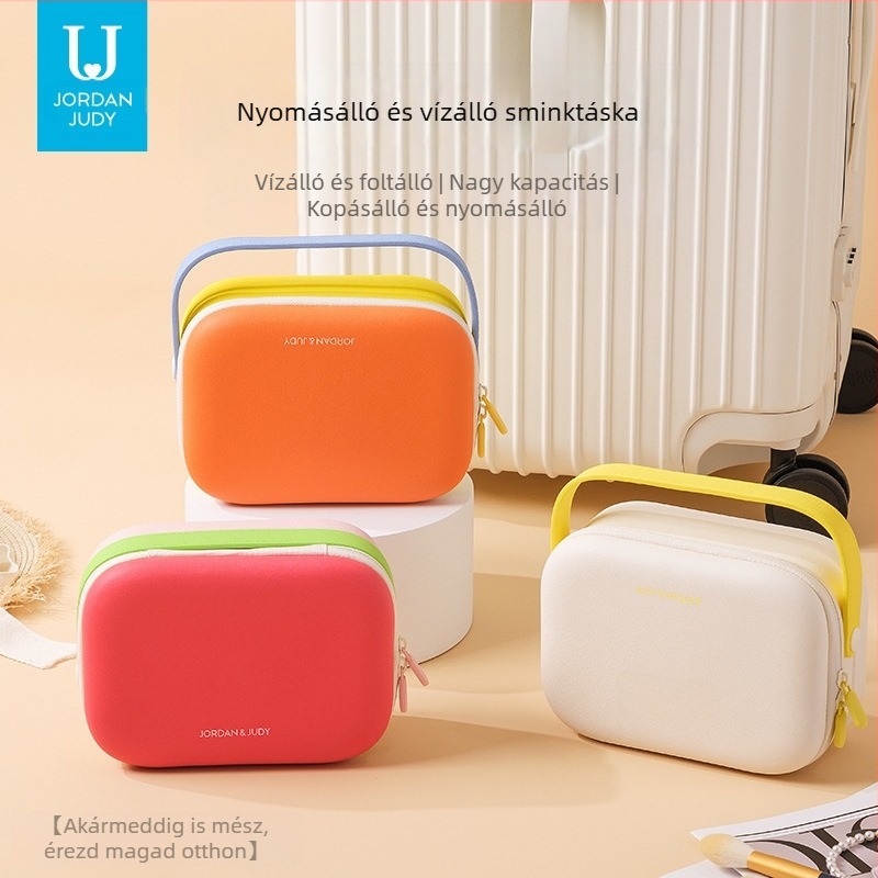 Hordozható kozmetikai táska, nagy kapacitású, elválasztott kozmetikai tárolótáska, vízálló és nyomásálló hordozható kozmetikai táska, utazó piperetáska