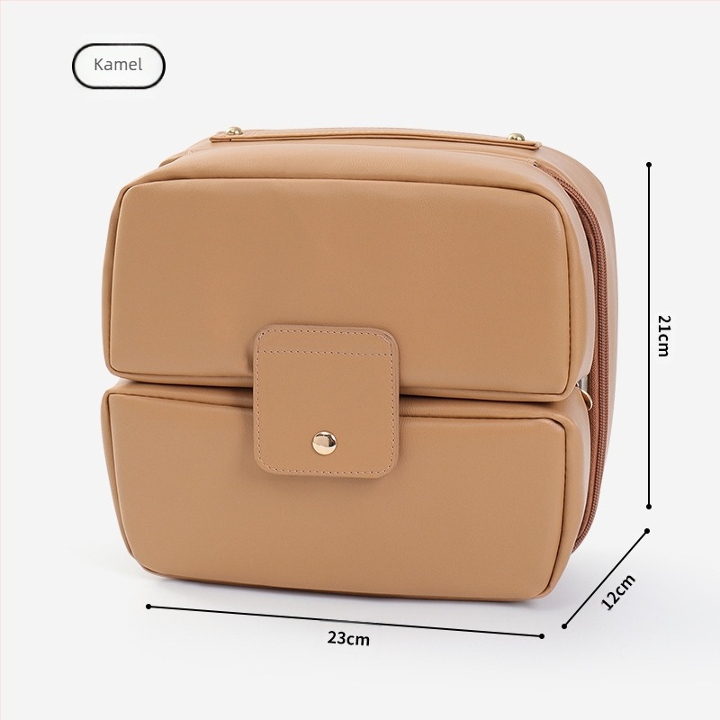 Új hordozható vízálló sminktáska női mosó smink összecsukható tárolótáska nagy kapacitású partíciós elhelyezésű sminkecset táska