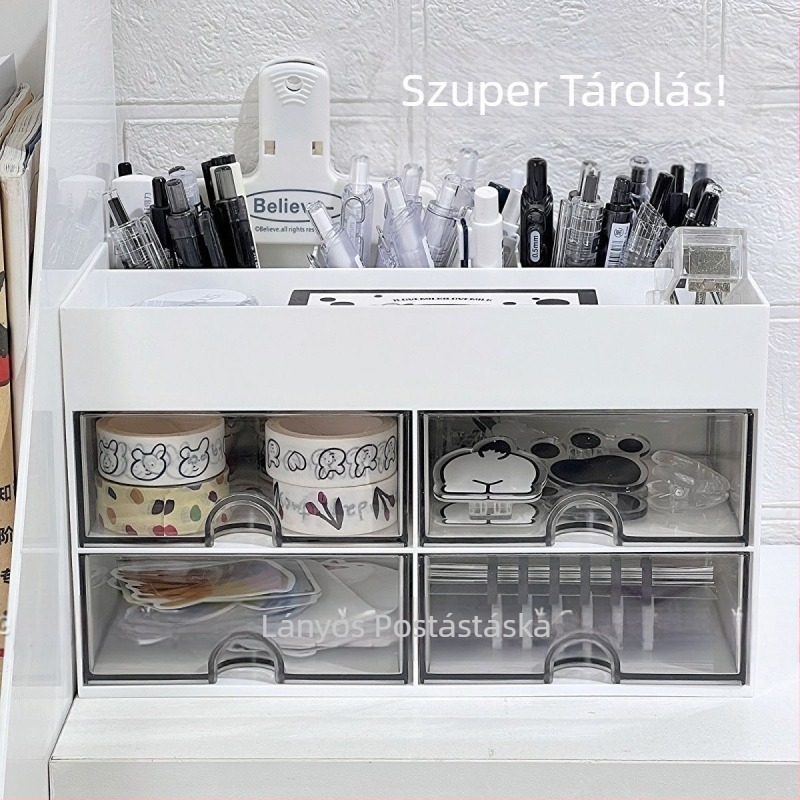 Írószerek Kézi fiók Diák asztali tárolódoboz Fiókos szervező Gyermek haj kiegészítők Íróasztal felső fiók Tolltartó Tárolóállvány