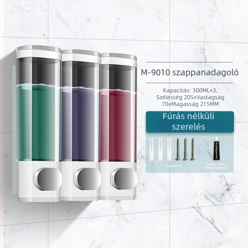 Morton hotel fürdőszoba kézfertőtlenítő falra akasztható WC konyhai mosószer gép lyukasztásmentes szappanadagoló kézfertőtlenítő doboz