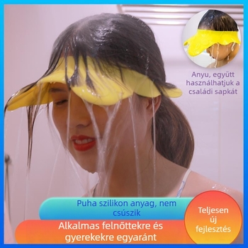 Gyerek zuhanysapka vízálló fülvédő szilikon puha samponsapka baba szilikon zuhanysapka samponsapka baba zuhanysapka