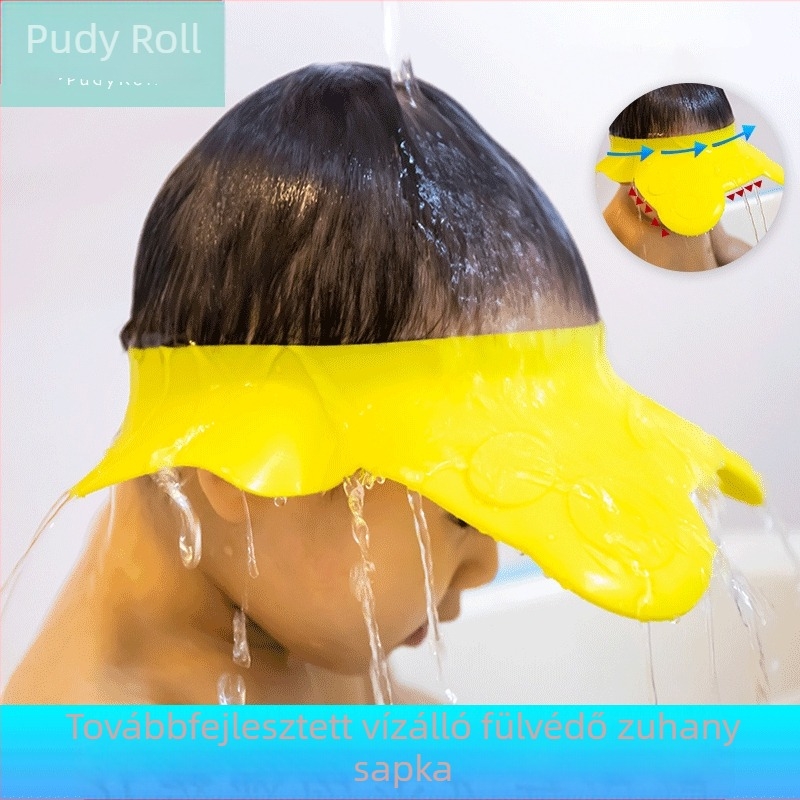 Gyerek zuhanysapka vízálló fülvédő szilikon puha samponsapka baba szilikon zuhanysapka samponsapka baba zuhanysapka
