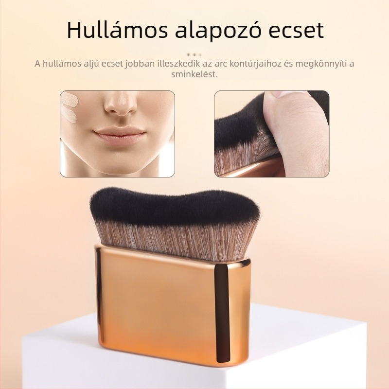 Hullámos alapozó ecset Nyomtalan, evésmentes púder alapozó smink ecset Könnyű felvitel Hidratáló krém test ecset Internet piros