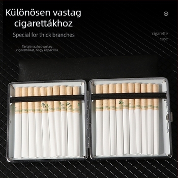 raktáron Bőr cigarettatartó 20 db-os férfi cigarettatároló doboz különálló szélálló cigarettatartóval