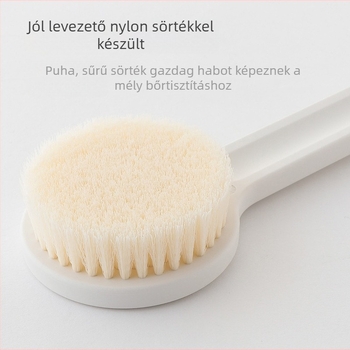 Fürdőkefe puha kefe hátsó műtárgy fürdőkefe hosszú fogantyú japán iszapfürdő test száraz kefe felnőtteknek jó csúszásgátló