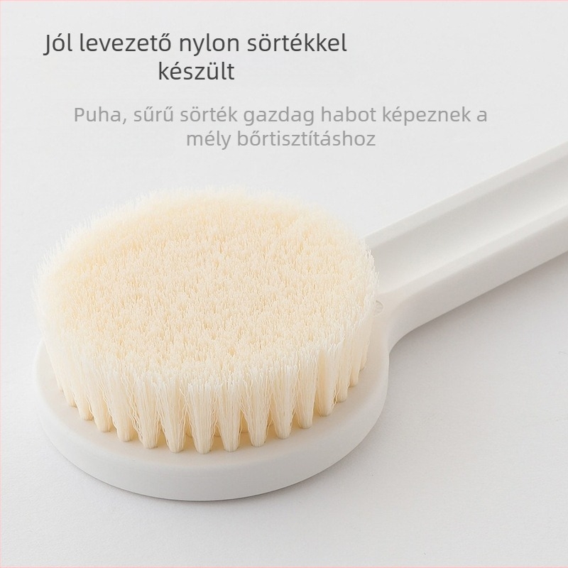 Fürdőkefe puha kefe hátsó műtárgy fürdőkefe hosszú fogantyú japán iszapfürdő test száraz kefe felnőtteknek jó csúszásgátló