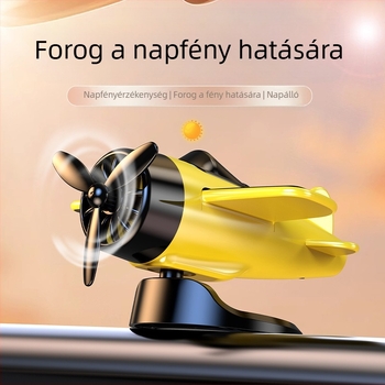 Kreatív ékszerdíszek, napelemes forgó repülőgépek, új, divatos, dinamikus dekorációs kellékek az autóban, terpeszülés