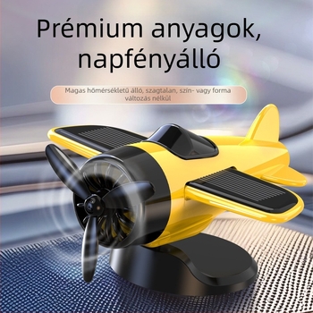 Kreatív ékszerdíszek, napelemes forgó repülőgépek, új, divatos, dinamikus dekorációs kellékek az autóban, terpeszülés