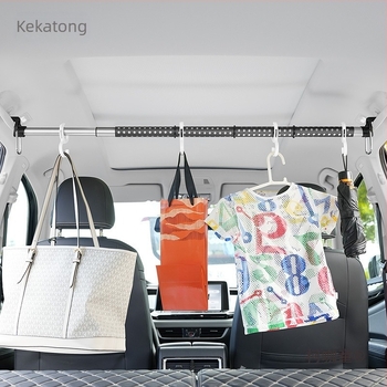 Autós ruhaakasztó, multifunkcionális, teleszkópos, hátsó fogantyúval, nagy kapacitású ruhaszárító rúdtartó, Metabo