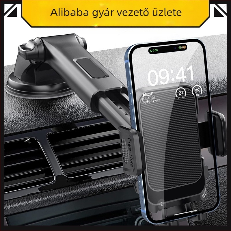 Autós mobiltelefon-tartó tapadókoronggal ellátott levegőkivezető nyílás navigációs tartó klip autó autópaszta