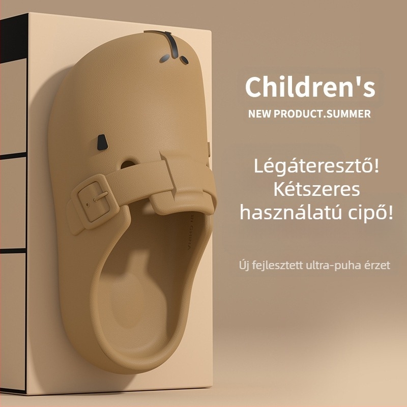 Kapi Bala gyerek papucs fiúknak 2025 nyár új csúszásgátló strandszandál lányoknak nagy méretű lyukas cipő