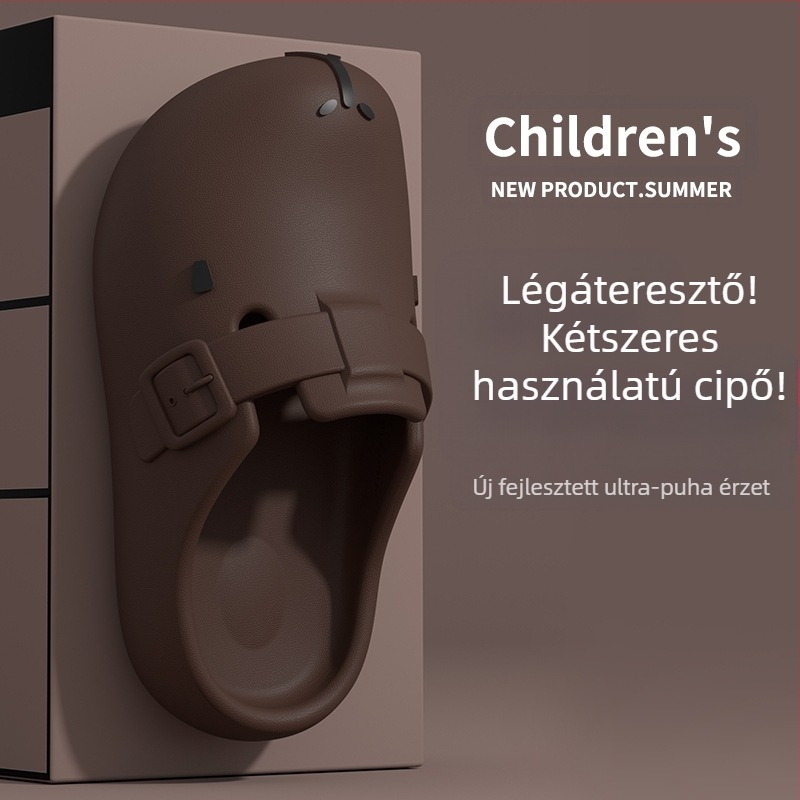 Kapi Bala gyerek papucs fiúknak 2025 nyár új csúszásgátló strandszandál lányoknak nagy méretű lyukas cipő
