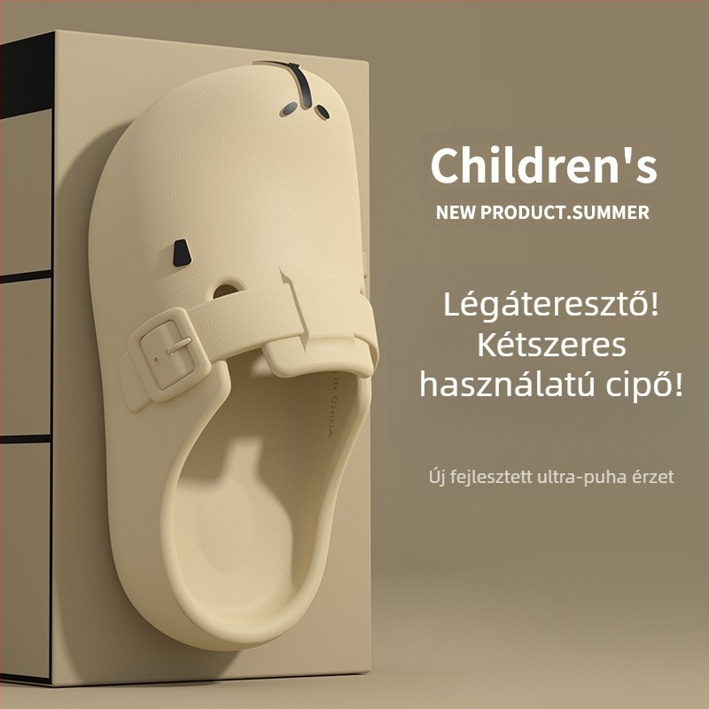 Kapi Bala gyerek papucs fiúknak 2025 nyár új csúszásgátló strandszandál lányoknak nagy méretű lyukas cipő