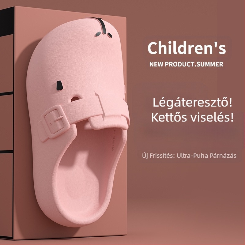 Kapi Bala gyerek papucs fiúknak 2025 nyár új csúszásgátló strandszandál lányoknak nagy méretű lyukas cipő