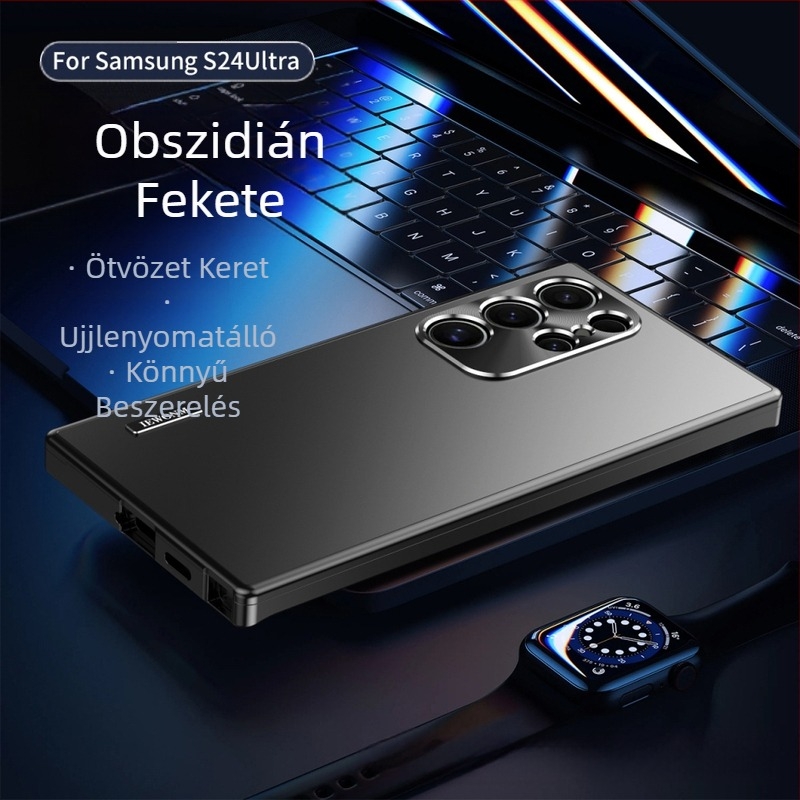 Határokon átnyúló fém mágneses vonzerő Samsung s24ultra mobiltelefon tokhoz, új s24, s23ultra esésgátló védőtok
