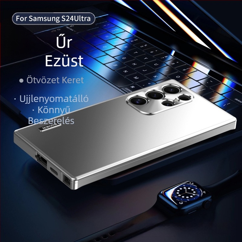 Határokon átnyúló fém mágneses vonzerő Samsung s24ultra mobiltelefon tokhoz, új s24, s23ultra esésgátló védőtok