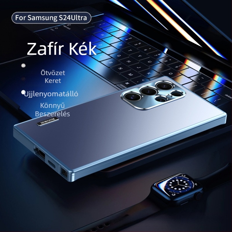 Határokon átnyúló fém mágneses vonzerő Samsung s24ultra mobiltelefon tokhoz, új s24, s23ultra esésgátló védőtok
