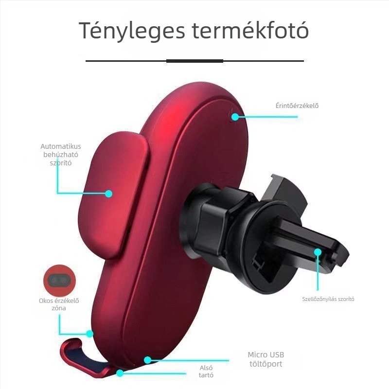 FYl autós vezeték nélküli töltő tartó autós töltő légkivezető konzol autós navigáció univerzális mobiltelefon-tartó automatikus indukciós
